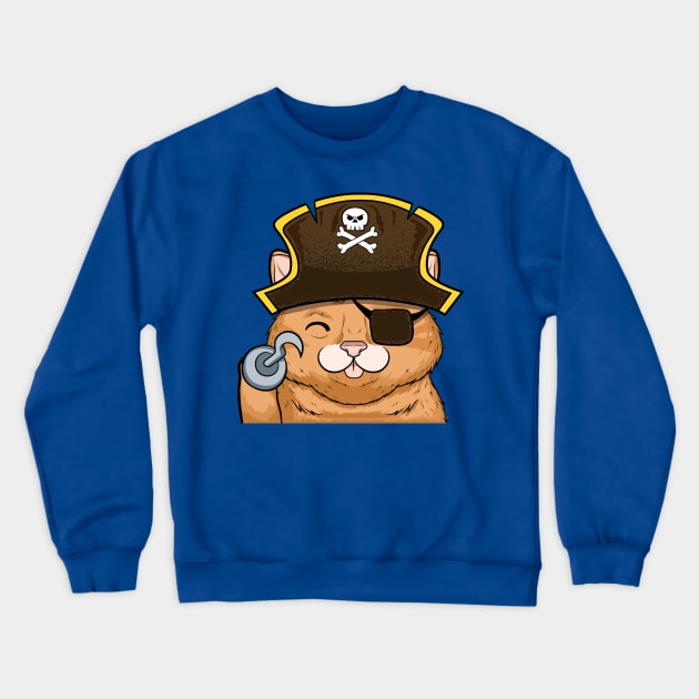 Funny cat halloween pirate Crewneck Sweatshirt by the house of parodies